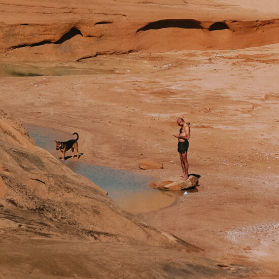 Visitors on guided tour in Timlalin dunes Morocco experience